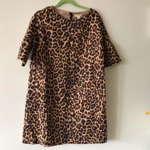Girls dress in leopard print